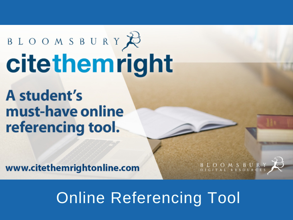 Cite them right online referencing tool