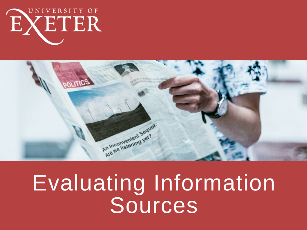Evaluating Information Sources