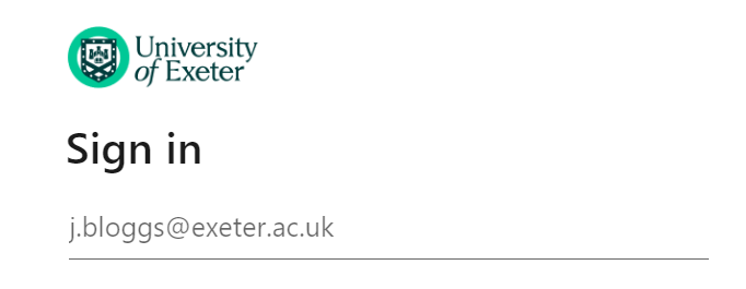 University SSO login screen prompting for university email address